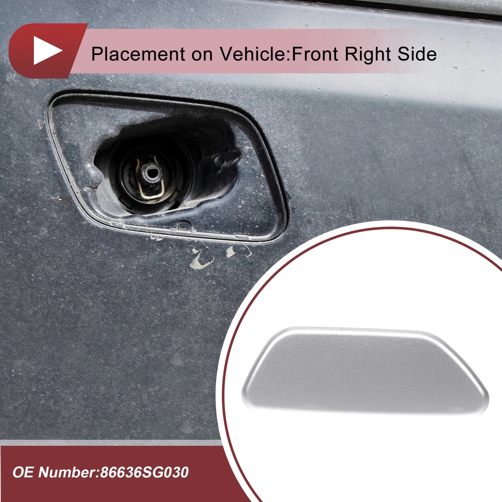 Front Right Washer Nozzle Cover Cap for Subaru Forester 2013–2015