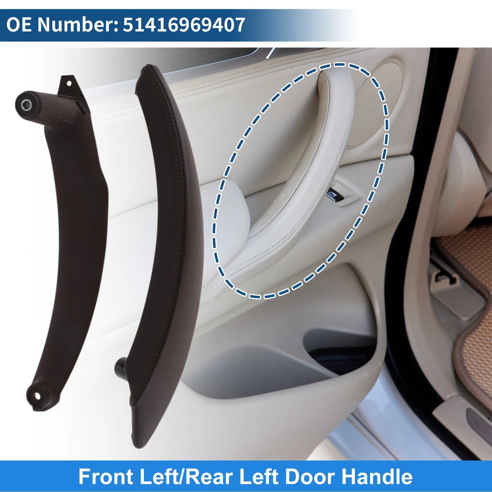 Inner Door Panel Handle Replacement for BMW X5 X6 E70 E71 E72 (2007–2013)