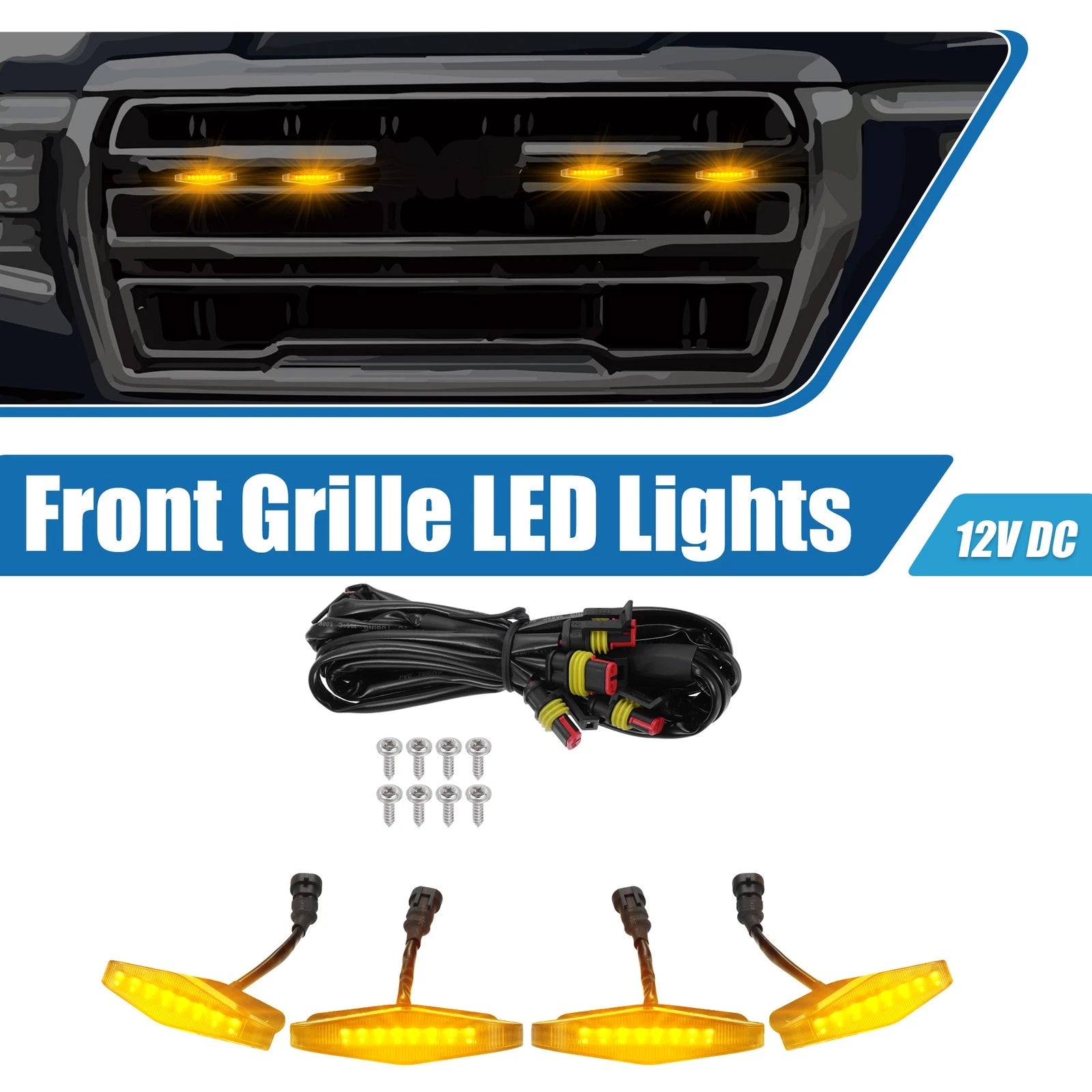 Grill LED Light Front Grille Light Set for Toyota 4Runner TRD Pro (2014–2023)