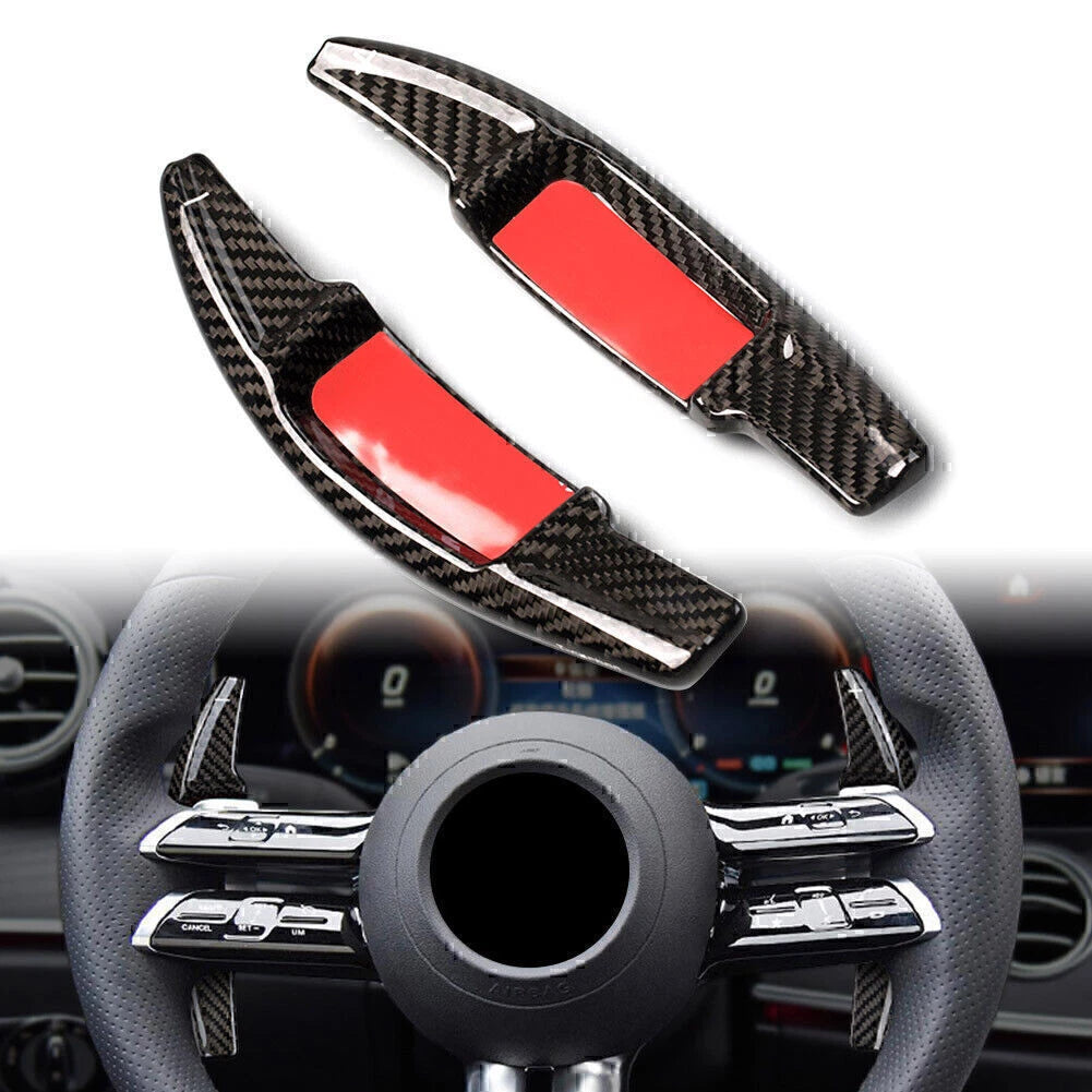 2X Carbon Fiber Steering Wheel Shift Paddle for Mercedes Benz E Class (2021)