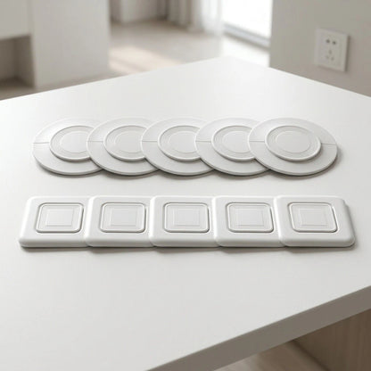 Set of 2 Air Conditioner Decorative Cover Plates Waterproof ABS White