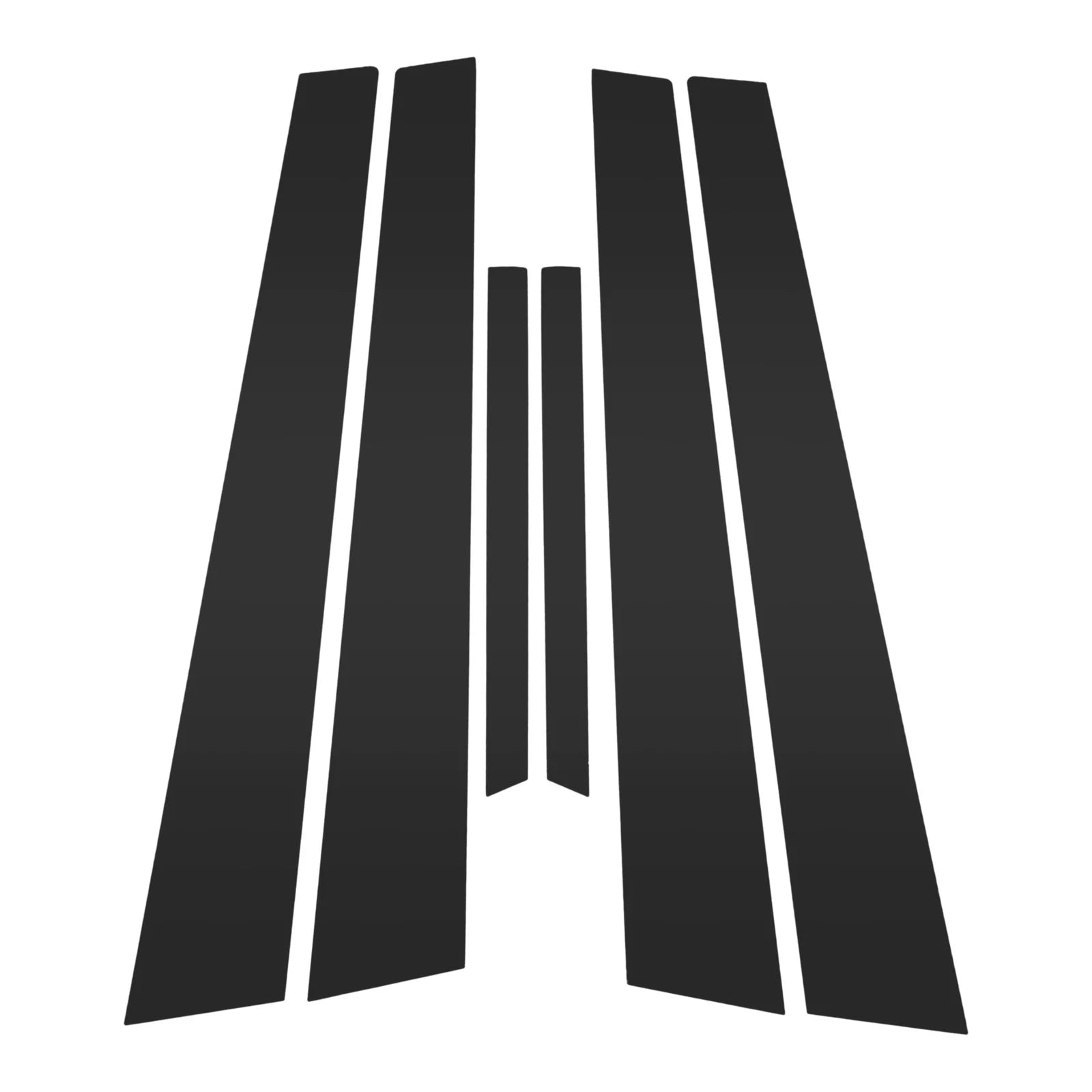 Door Pillar Window Trim Kit 6 Pcs Replacement for Mazda 6 (2003–2007) Black