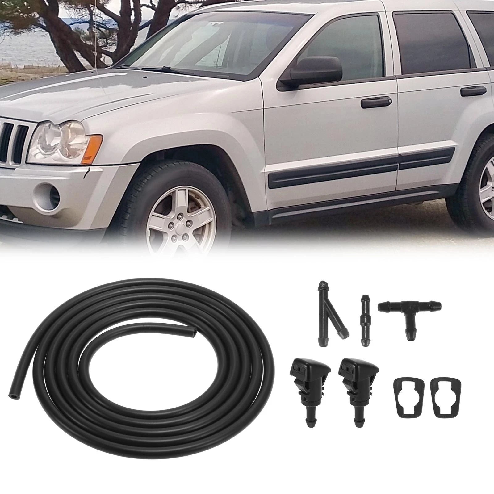 Front Windshield Washer Nozzles Kit for Jeep Grand Cherokee (2005–2010)