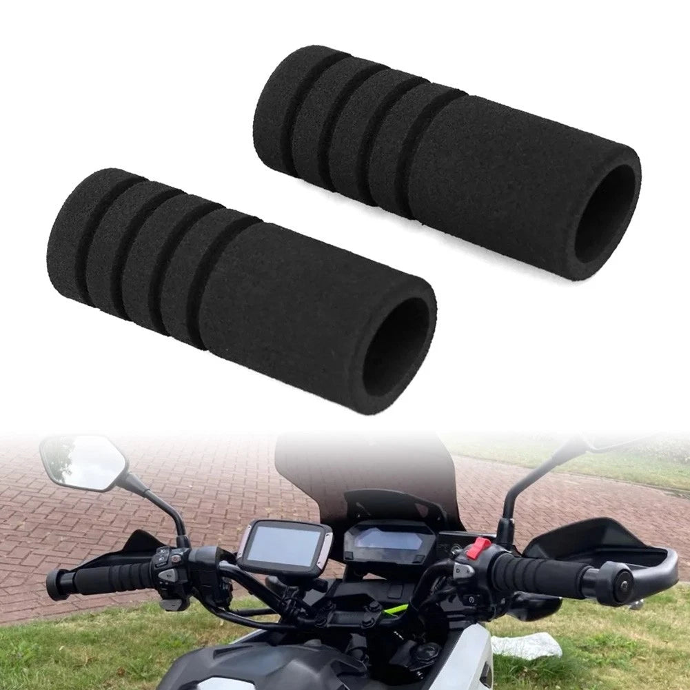 1 Pair Universal Motorcycle Handlebar Grips Foam Sponge Grip Non-Slip Cover