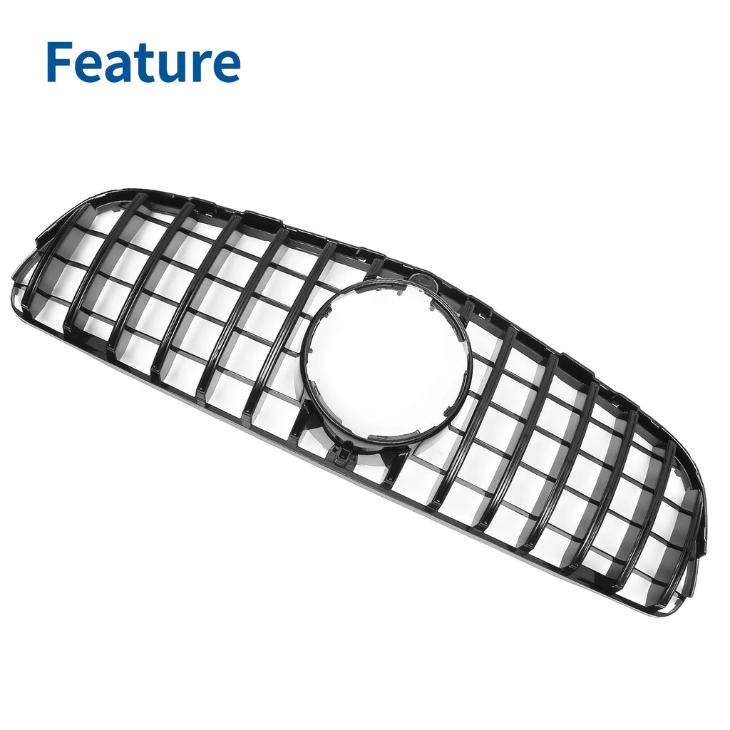 Front Upper Bumper Grille Grill for Mercedes-Benz GLC250 (2017–2018)