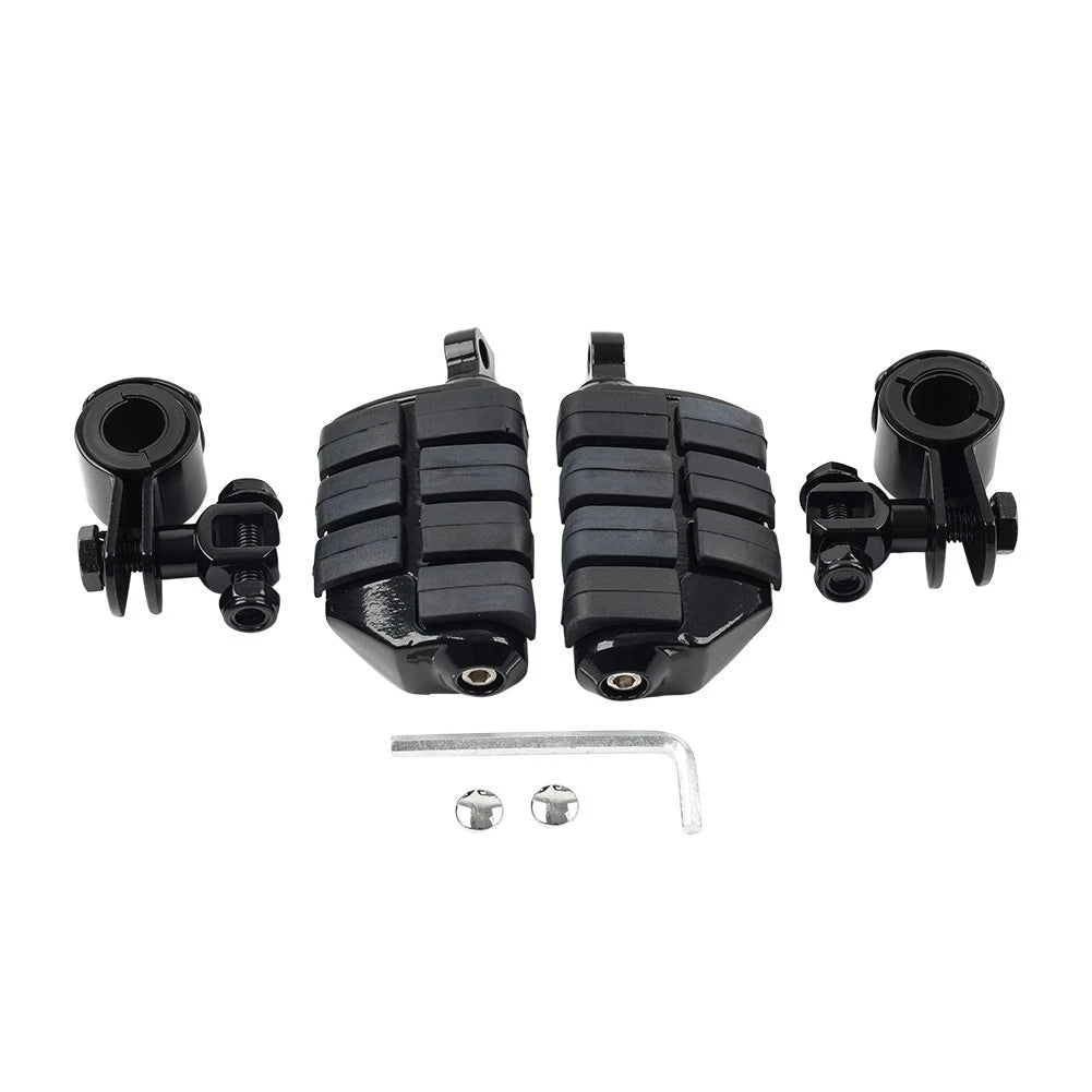 Universal Motorcycle Footpegs Highway Pegs for Harley Honda (Fit 1-1/4")
