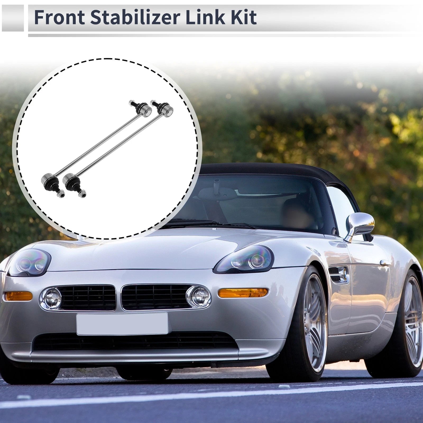 Front Stabilizer Bar Links Replacement No Bushing for BMW 740i (1995–2001)
