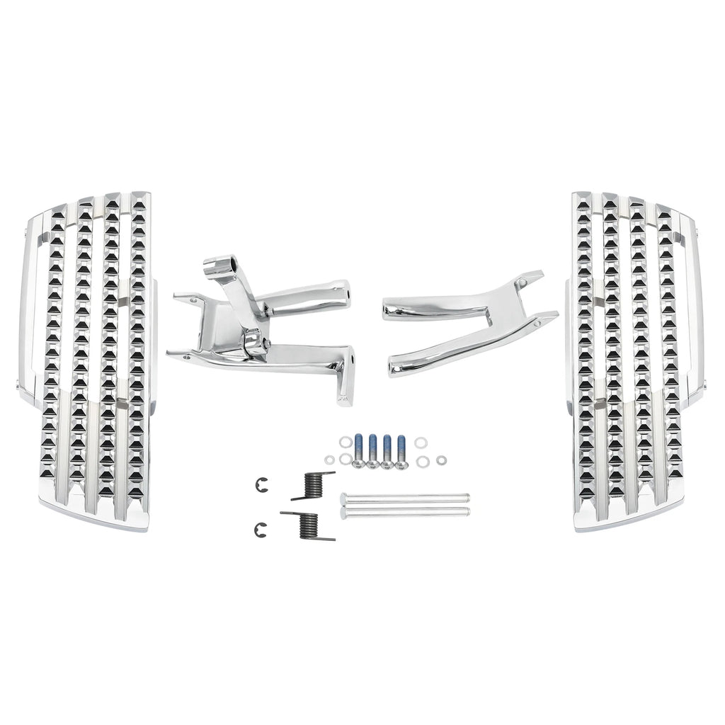 Chrome Driver Footboard Floorboard & Bracket for Harley Softail Slim (2018–2026)