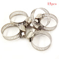 15 Pack 5/16" - 15/32" Drive Hose Clamps Worm Clips