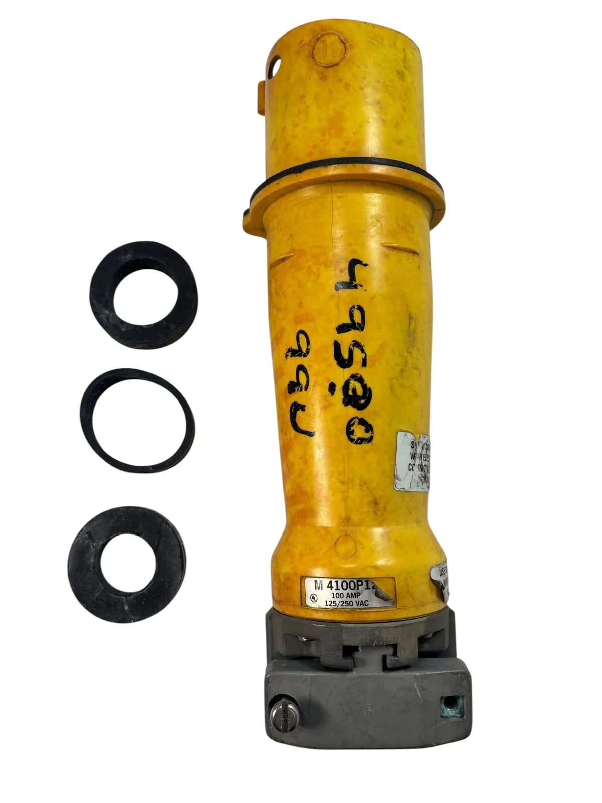 Hubbell M4100P12 Male Plug Pin & Sleeve 100A 125/250V (Missing Lock Ring)
