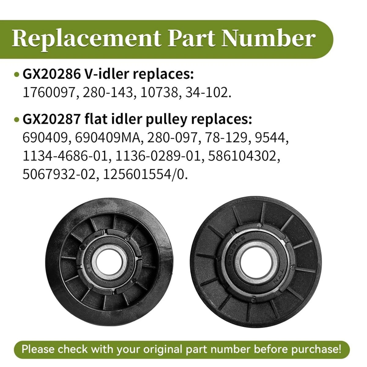 Idler Pulley Set for John Deere Lawn Mower (Replacement Kit)