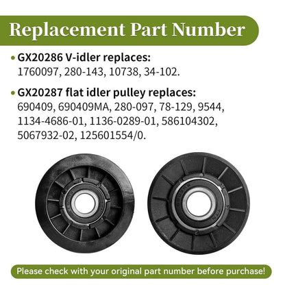Idler Pulley Set for John Deere Lawn Mower (Replacement Kit)