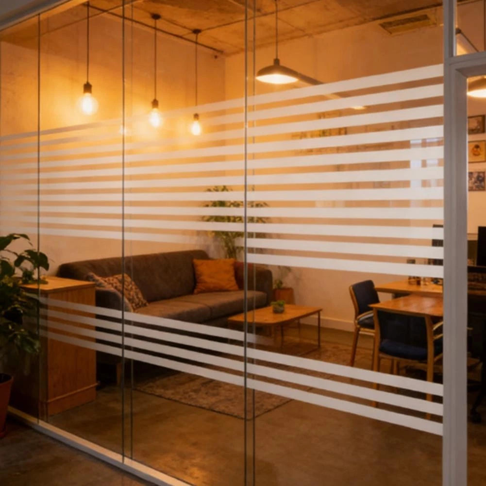 Frosted Stripe PVC Film for Windows (Light Filtering Privacy)