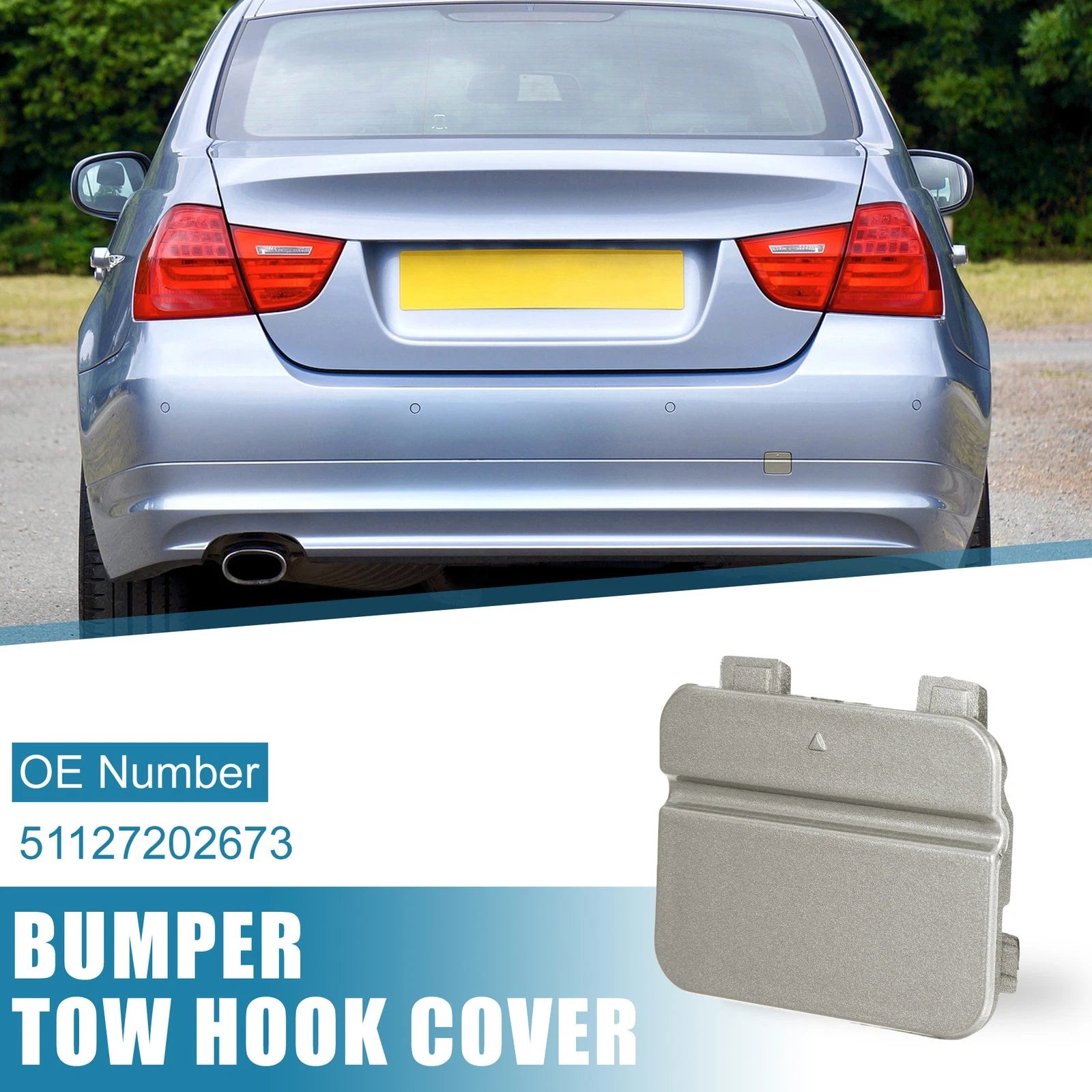 Tow Hook Cover Rear Replacement for BMW 3 Series E90 E91 (2009–2012)