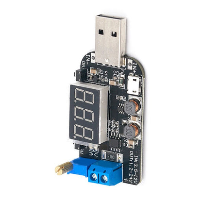USB Boost Converter Module 2A Output 0.5-30V LED Voltage Readout