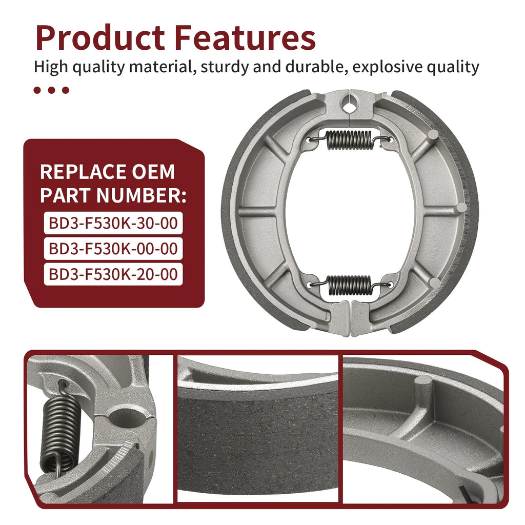 Rear Brake Shoes for Yamaha YFZ50 (2019–2024) BD3-F530K-30-00