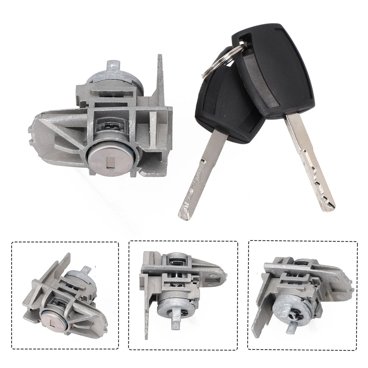 Front Left Door Lock Cylinder with Key for Ford Focus CMax SMax (2007–2018)