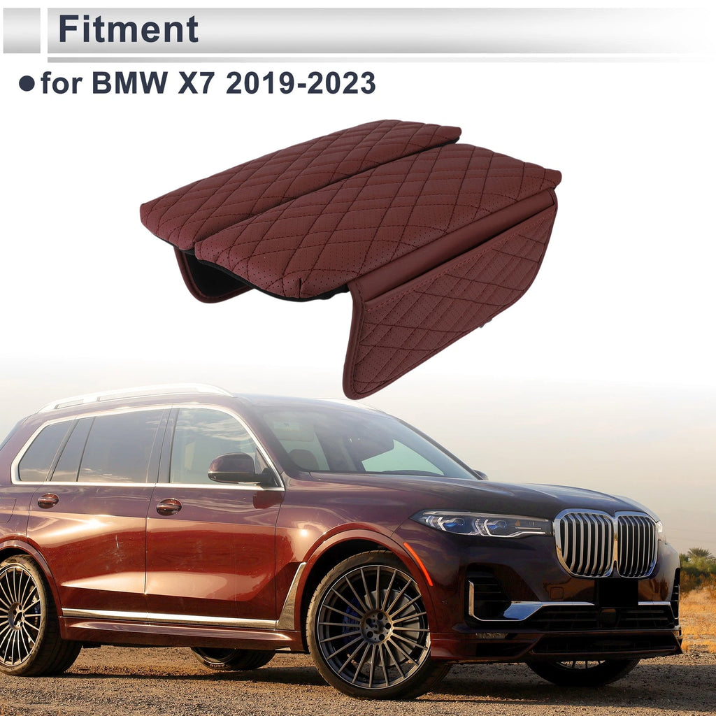 Center Console Cover with Storage Bag for BMW X7 (2019–2023) Red 1 Pair