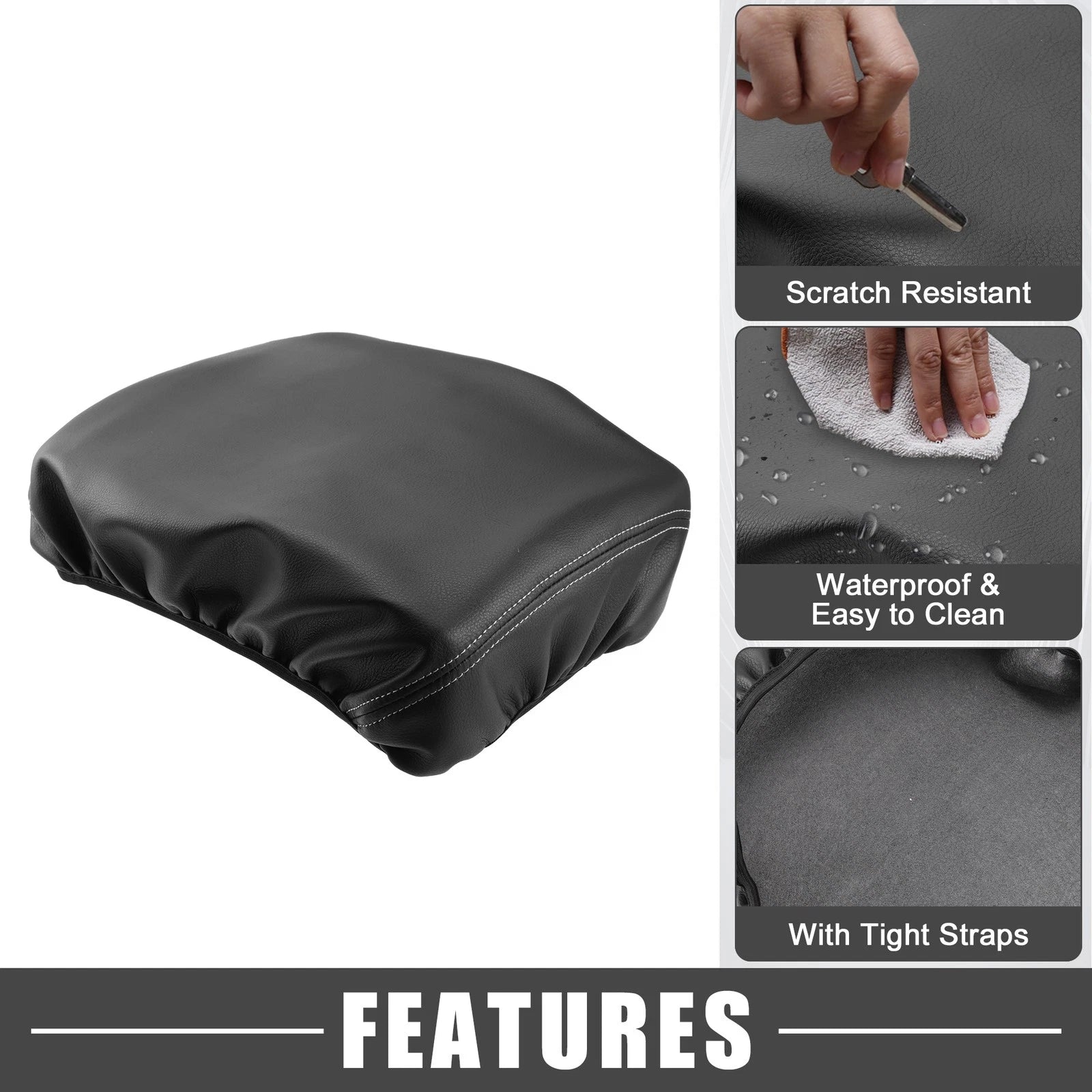 Center Console Seat Armrest Cover for Dodge Ram 1500 2500 3500 (2019-2022)