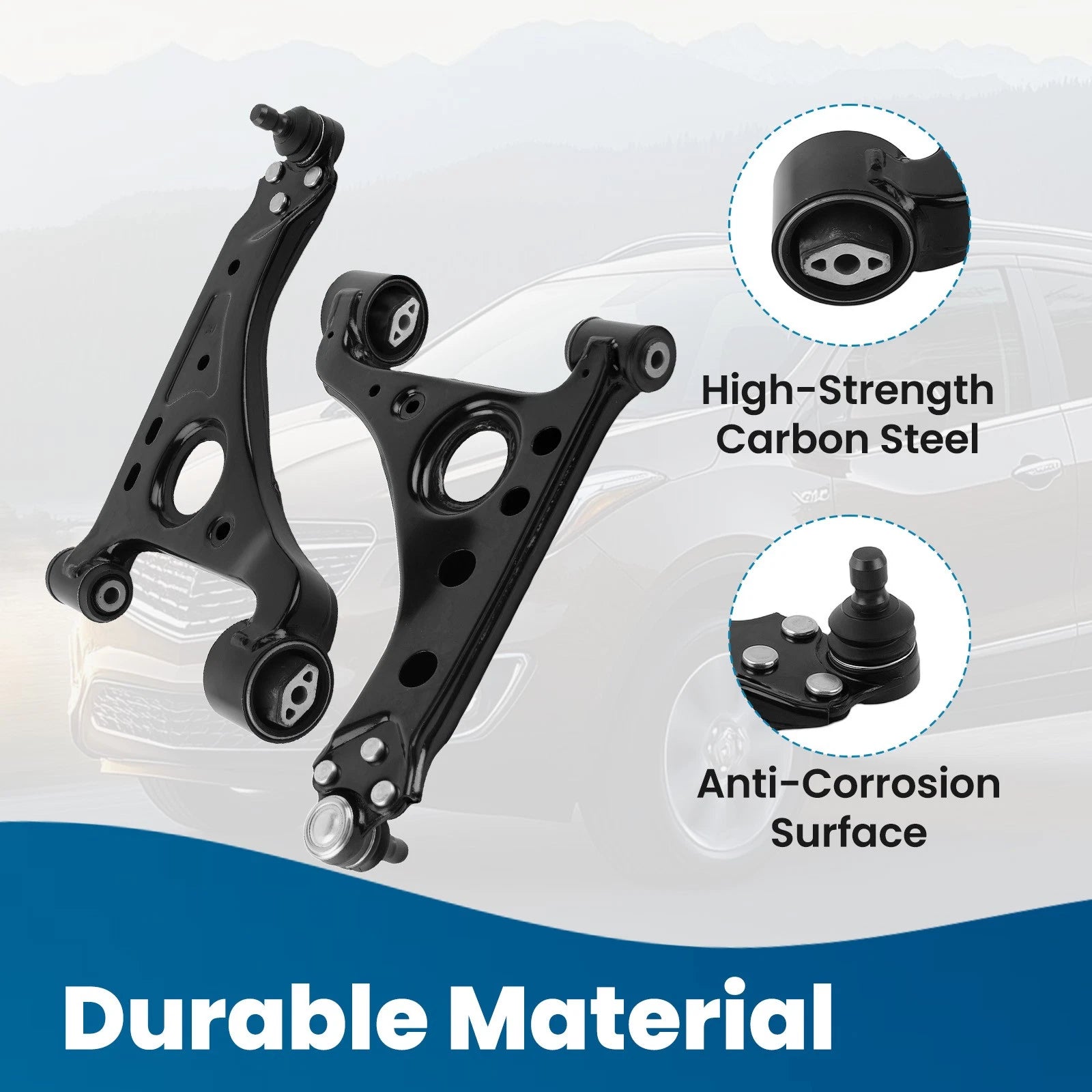 2X Front Lower Control Arms for Buick Encore (2013–2022) Chevy Trax