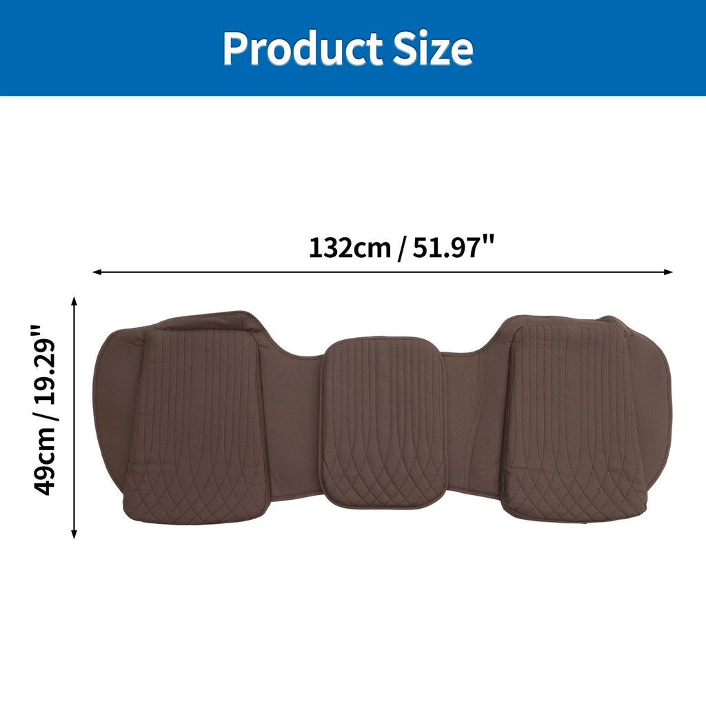 Brown Leather Back Seat Cover for