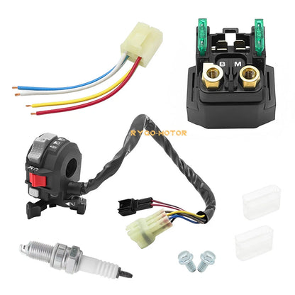 Handlebar Switch & Starter Solenoid Relay Kit for Yamaha Grizzly 350 400 660 (2007–2014)