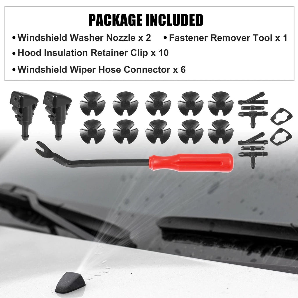 Front Windshield Washer Nozzle Kit 21pcs for Mitsubishi Eclipse (2006–2012)