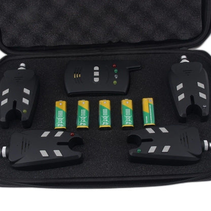 Fishing Alarm Box Set 1 Plus 4 Induction Gear Bag with Zipper and Soft Lining