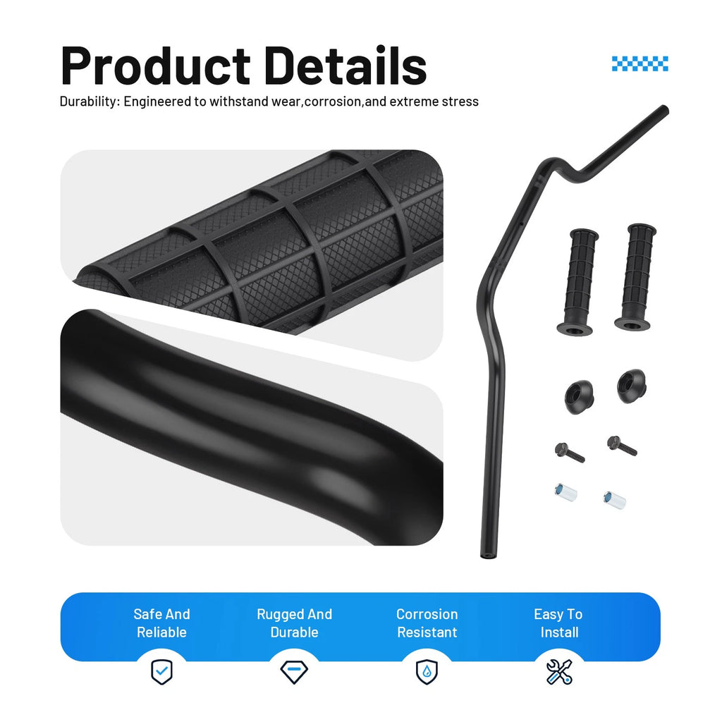 Heavy Duty Handlebar & Grips for Honda ATC350X (1985–1986), ATC200X, ATC250R (1983–1987)