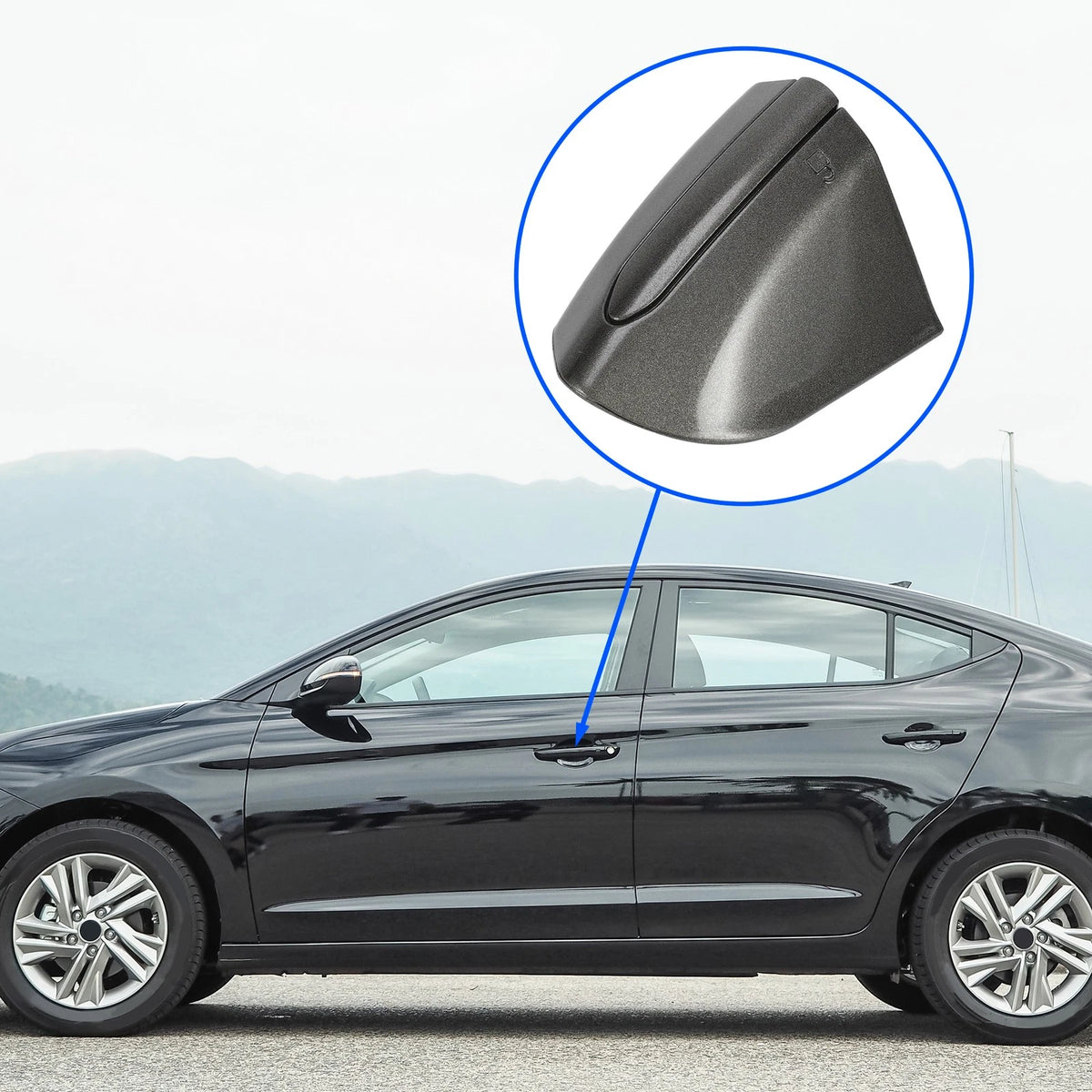 Front Left Door Handle Protector for Ford Mondeo Edge Taurus (2013–2020) Gray