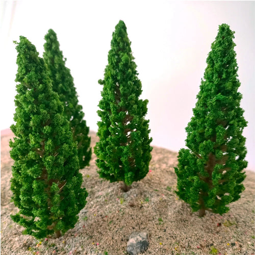 10pcs 3.34" Pine Tree for Christmas Village Garden Railroad Scenery