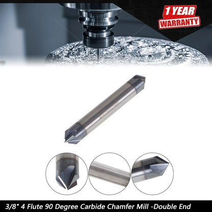 Chamfer Mill 3/8" 4 Flute for Automotive Applications (Tialn Coated)