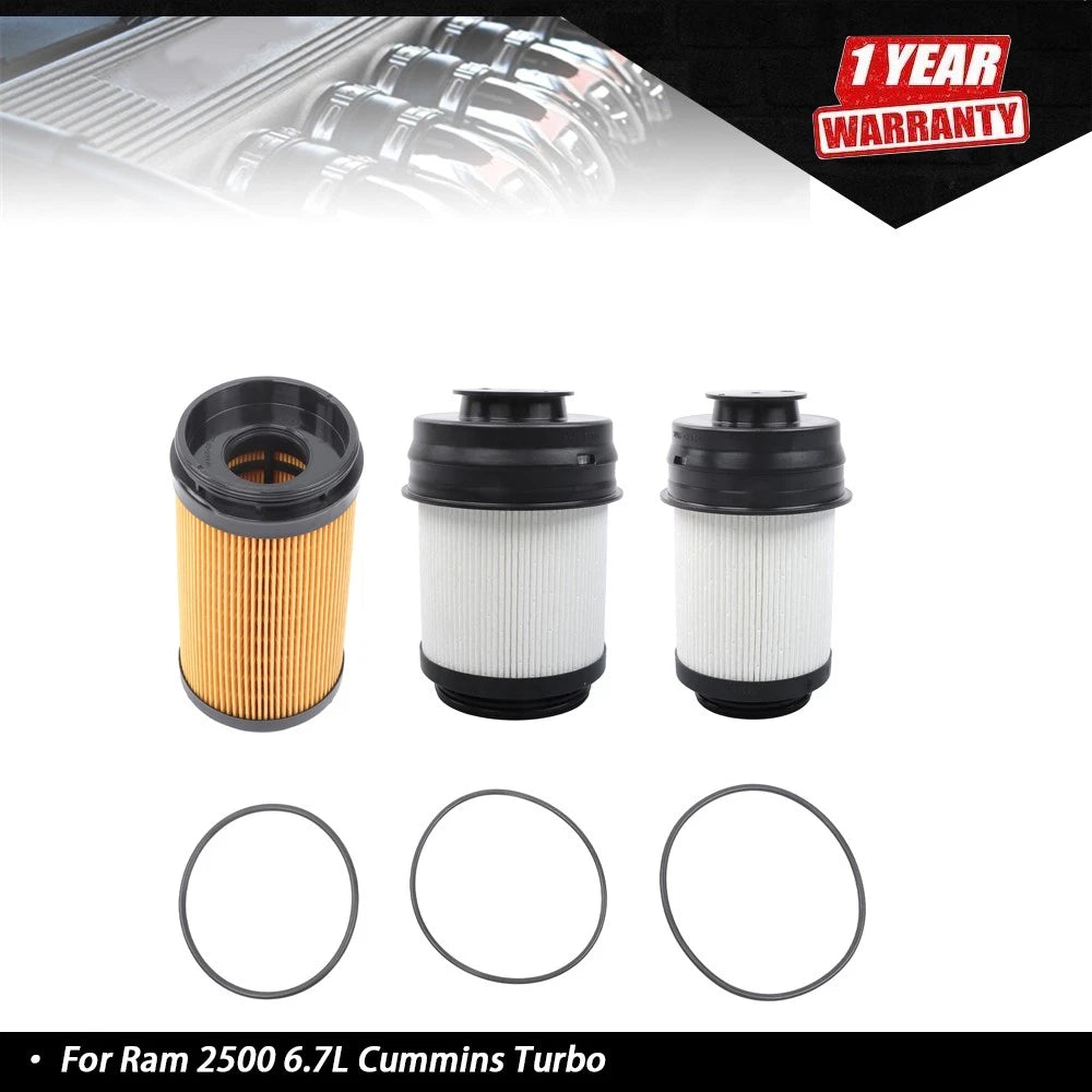 Oil Filter Fuel Filter Kit for Ram 2500 6.7L Cummins (2025–2026) 68677800AA