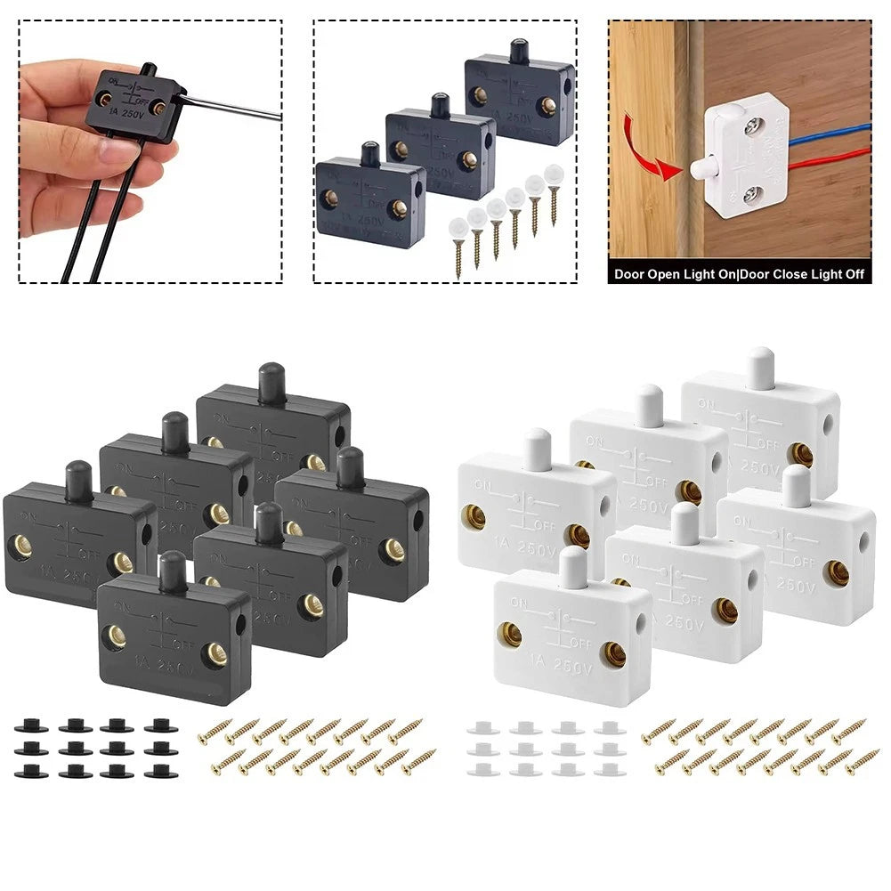 6 Pack Automatic Light Switch for Closet Door Normally Closed Function