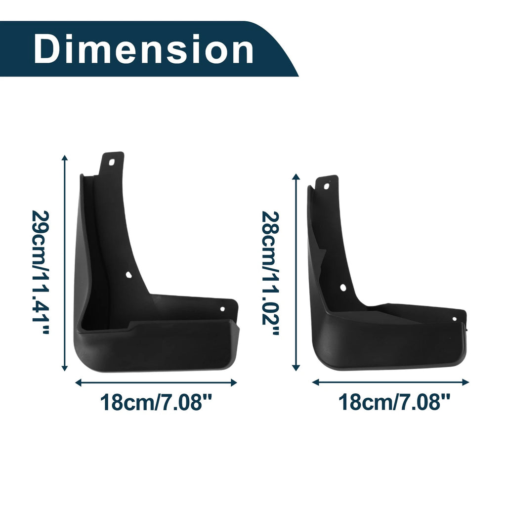 Mud Flaps Splash Guards 1 Set Mud Guards for Volkswagen Golf R (2015–2017)