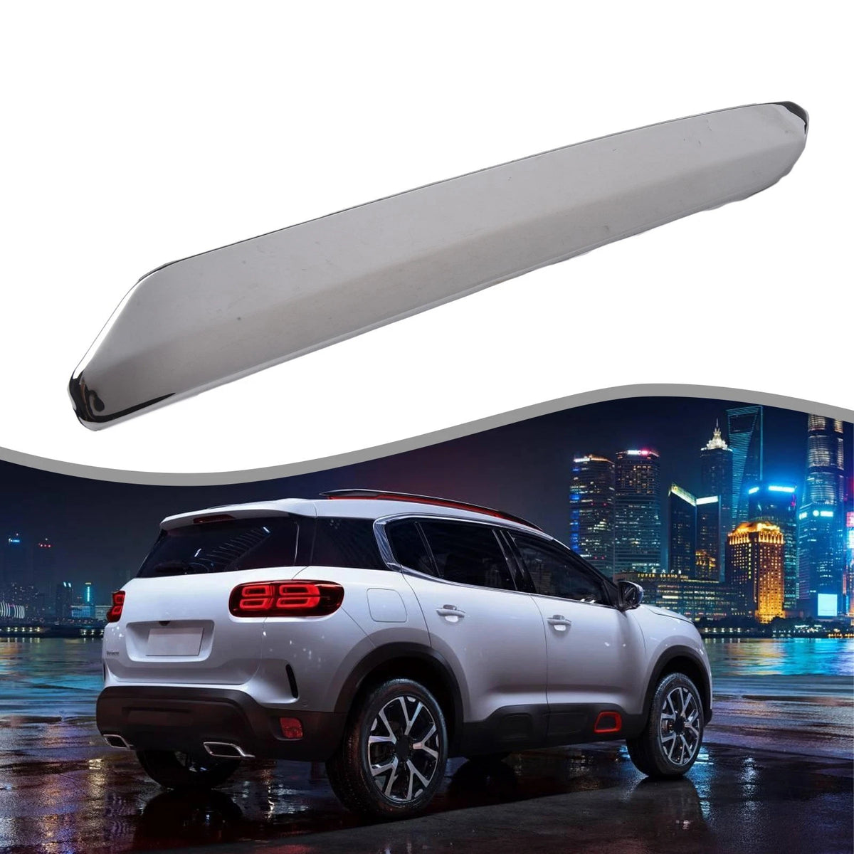 Front Rear Bumper Trim Strip for C5 X7 (2007–2015) Anti Scratch ABS Silver