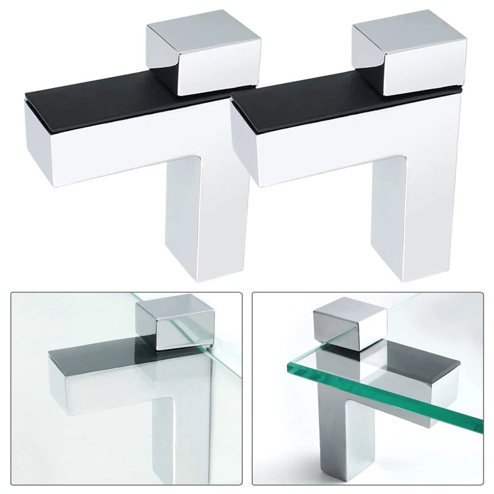Adjustable Bracket for Bathroom Shelf Clamp (3 to 24 mm Shelves)