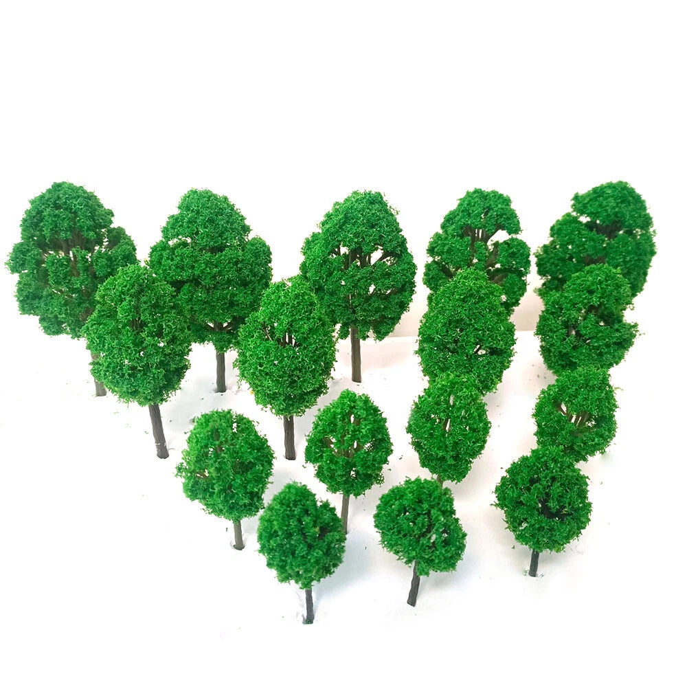 Mixed Model Trees for Railroad Train Wargame Diorama Landscape Scenery