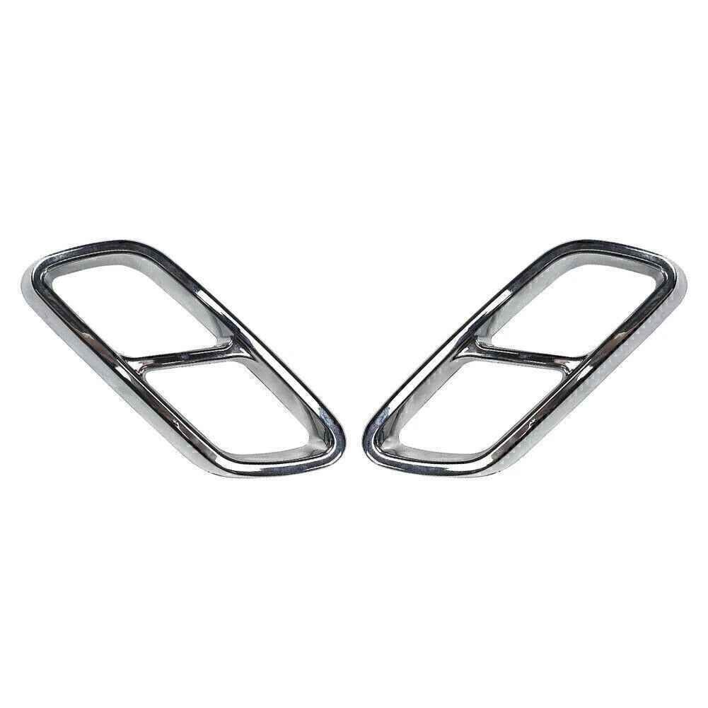 Tailpipe Trim for Mercedes Benz C-Class W20 (2015–2021) Silver