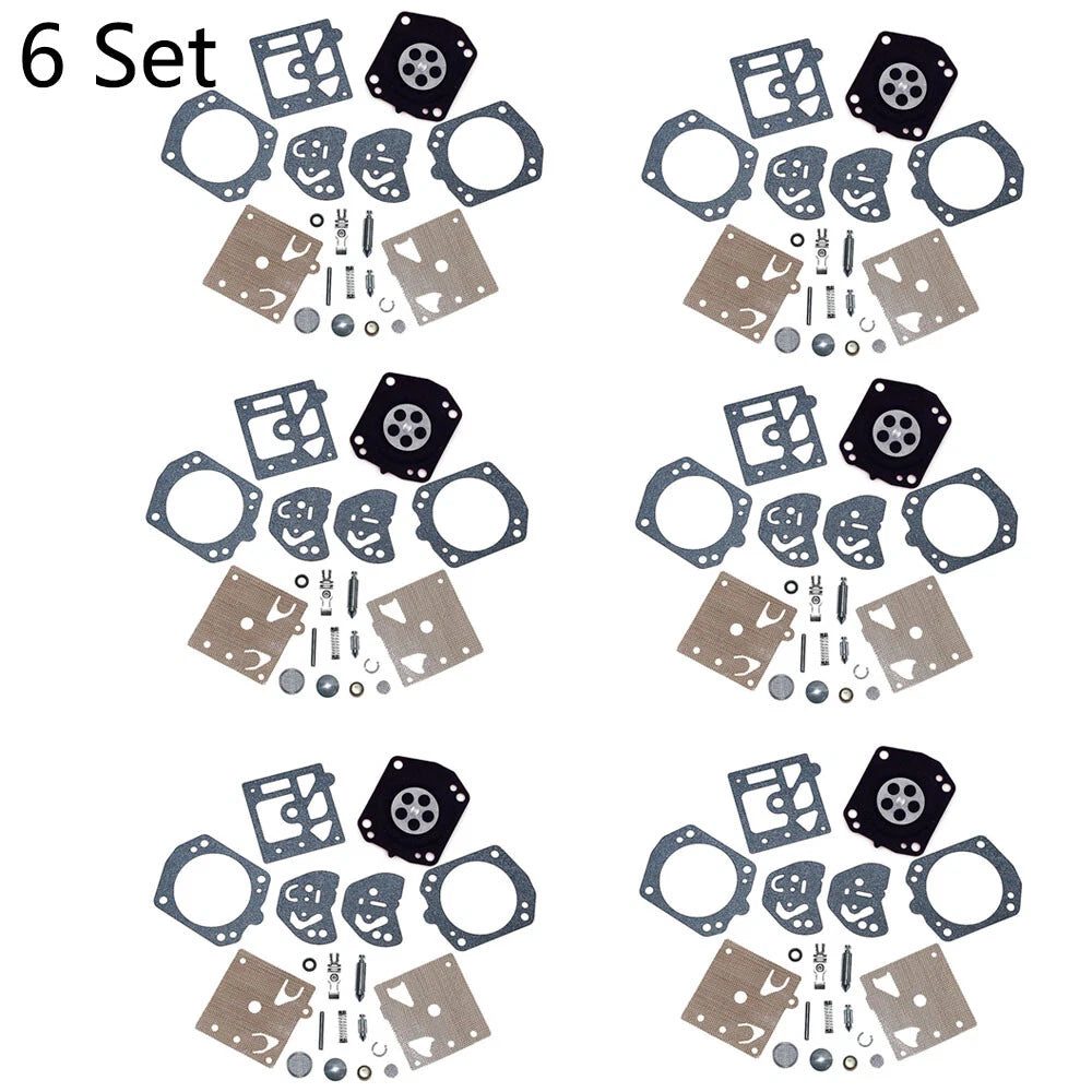 6X Carburetor Gasket Kit for Husqvarna 257, 250R, Poulan 2800, 3300 (Walbro K20-HDA)