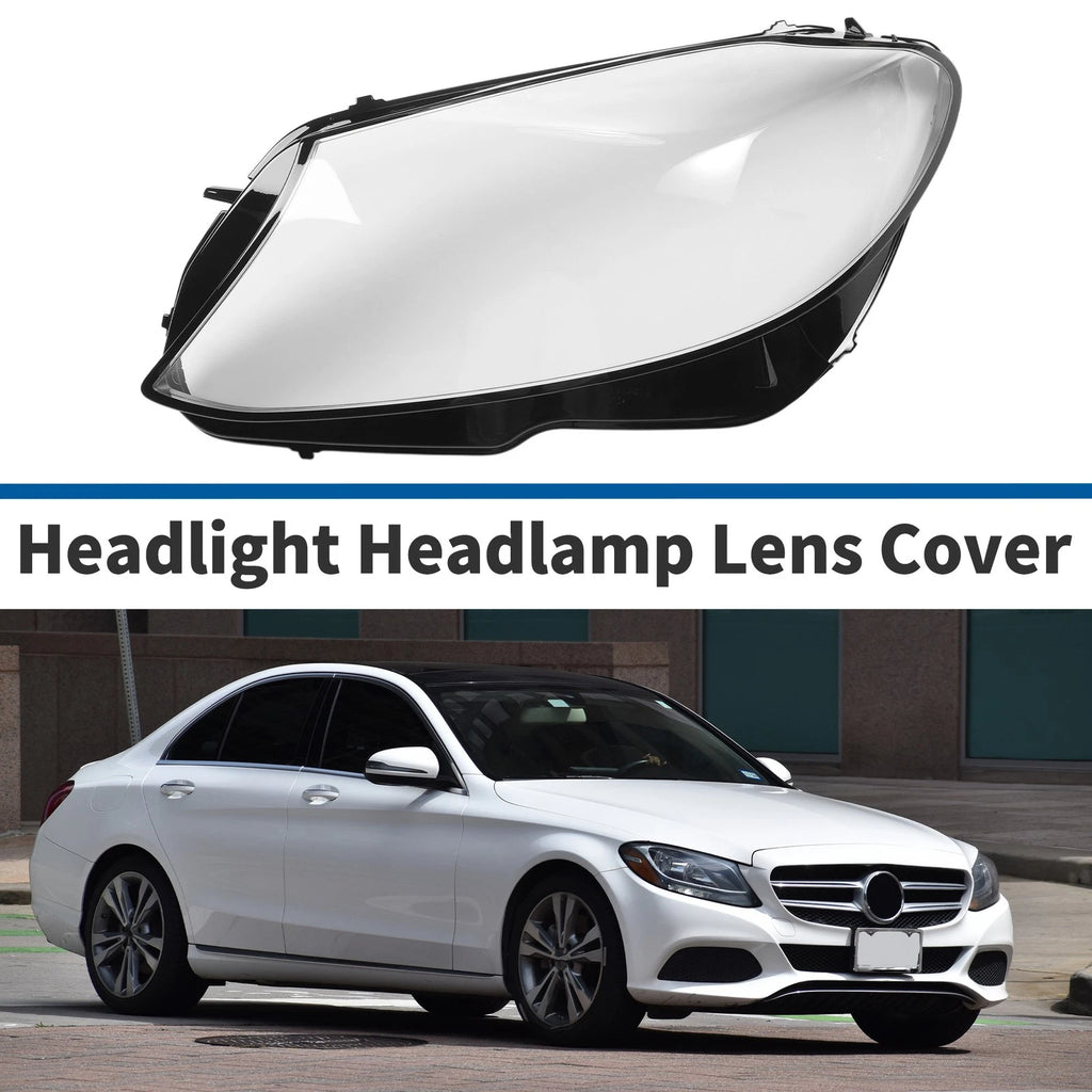 Front Left Headlight Lens Cover for Mercedes-Benz C-Class (2018–2020)