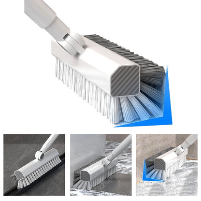 Double Sided Grout Cleaning Brush with 180° Rotating Head