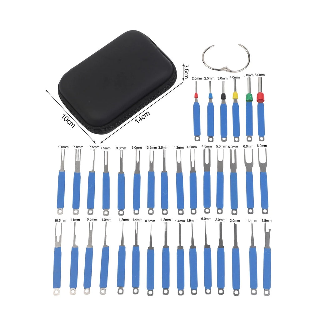 36-Piece Depinning Tool Set for Automotive and Electronics Terminal Extraction