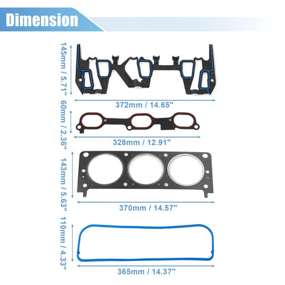 Engine Cylinder Head Gasket Set Replacement for Pontiac Buick Chevy 3.1L (79–79)
