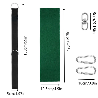 Swing Support Rope Kit for Adjustable Length (1.5m, 2m, 2.5m) Black