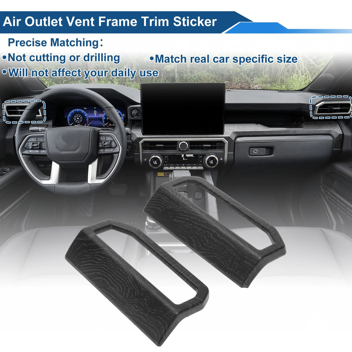 Air Condition Outlet Vent Trim Cover Frame for Toyota Tacoma (2016–2023)