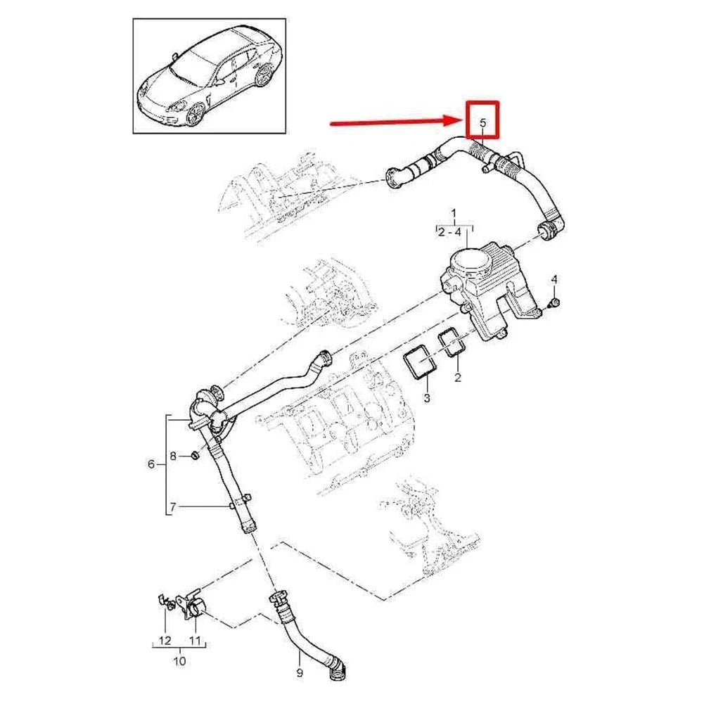 Breather Hose for - Direct Fit, Plastic Construction