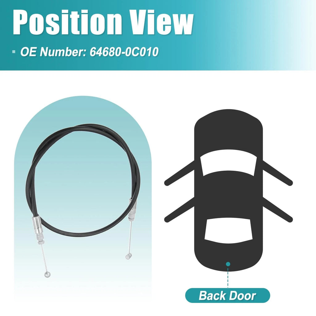 Tailgate Hatch Lock Control Cable for Toyota Sequoia (2001–2007)