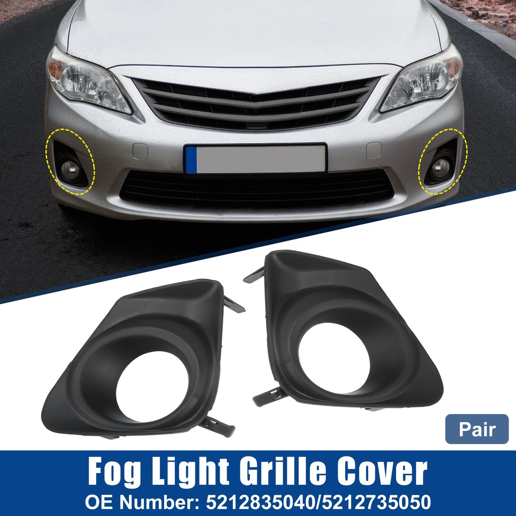 Front Fog Light Grille Cover Trims Pair for Toyota Corolla (2011–2013)