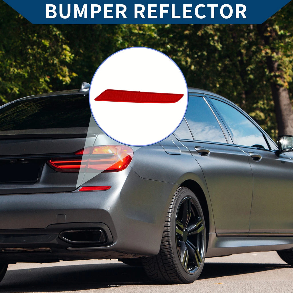 Bumper Reflector Rear Right Replacement for BMW 740i (2016–2019) Red